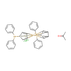 Dichloro(1,1-bis(diphenylphosphino)ferrocene)palladium(II) acetone adduct,CAS No. 851232-71-8.